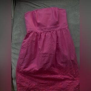 Pink strapless detailed vineyard vines dress sz.4